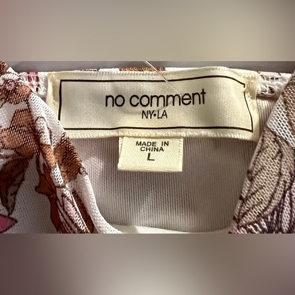 NWT No Comment floral print multicolored dress. Women’s L. - Picture 7 of 8
